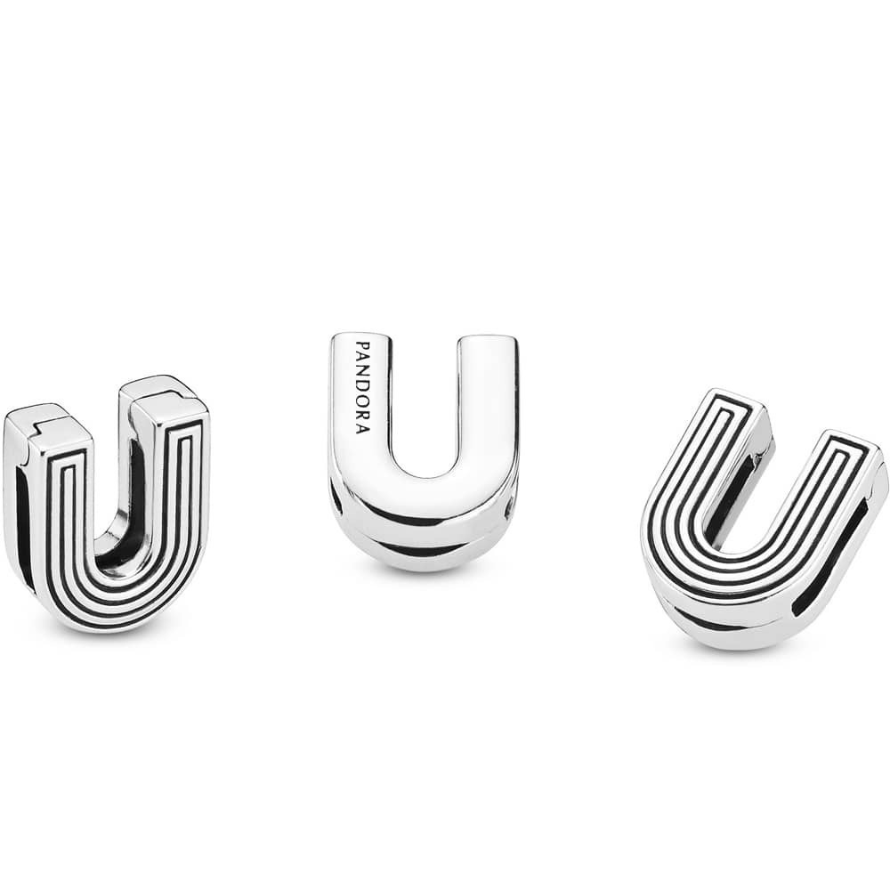 🔠 Pandora Reflexions Letter U Clip Charm